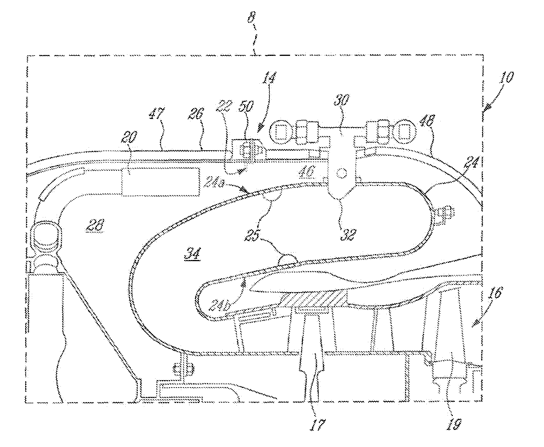 Aerodynamic trip for a combustion system