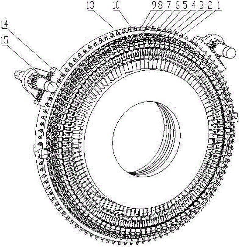 Synchronous transmission mechanism for air inlet guide vanes of axial flow air compressor