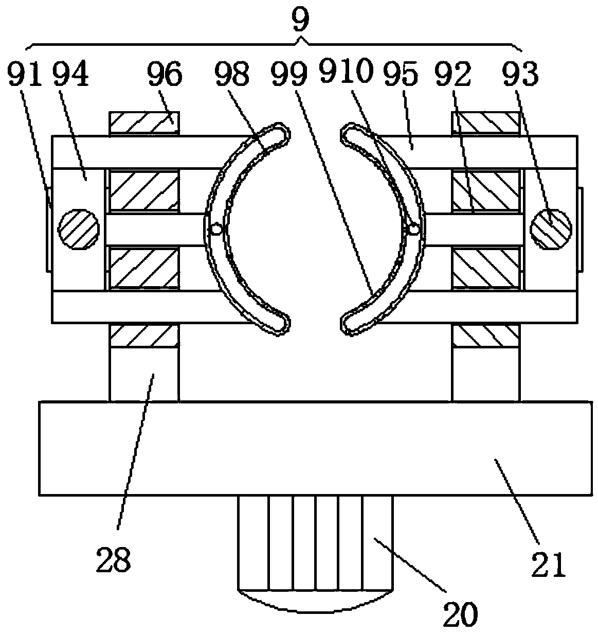 Municipal tree protecting paint brushing device