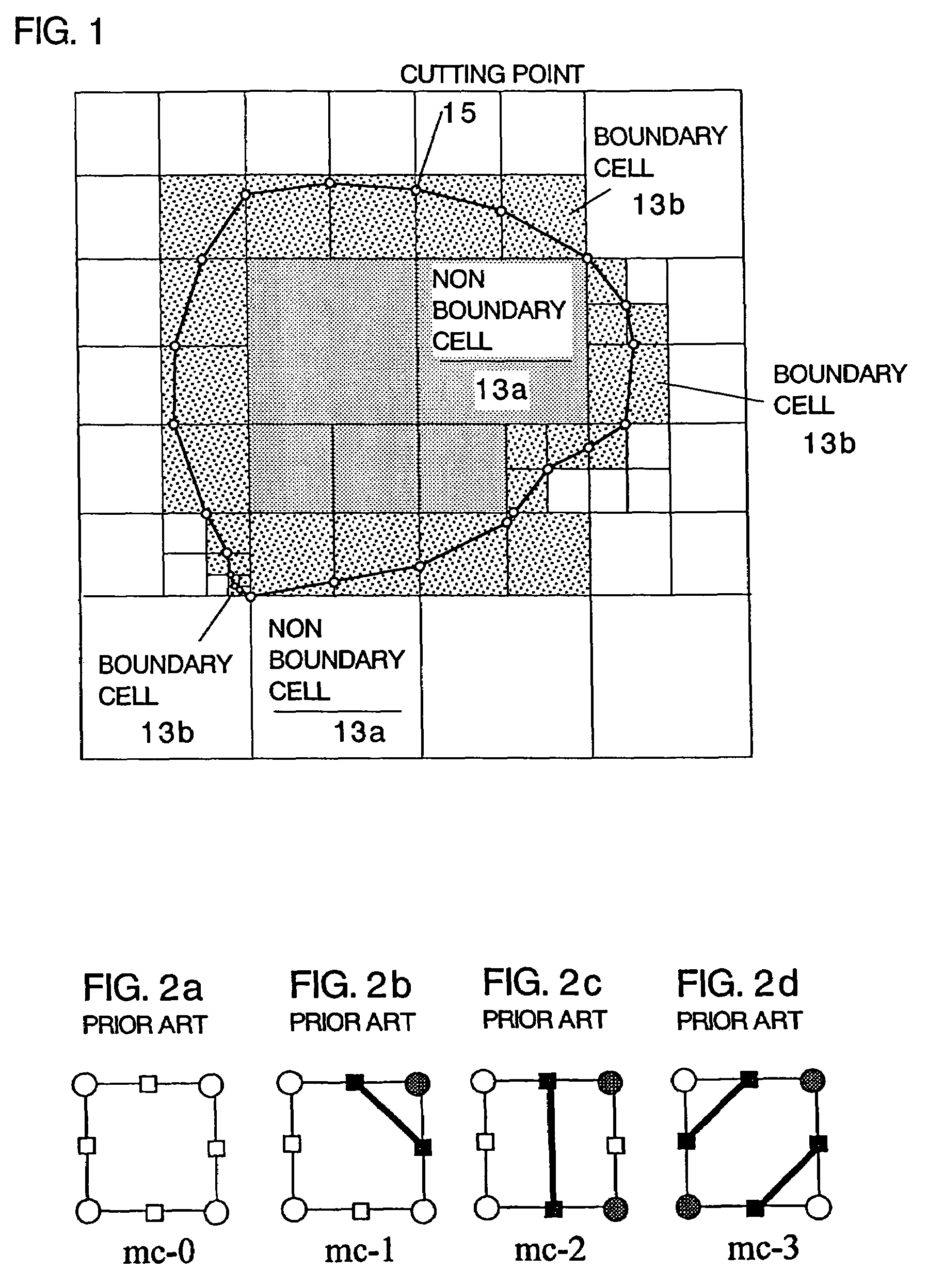 Method and program for converting boundary data into cell inner shape data