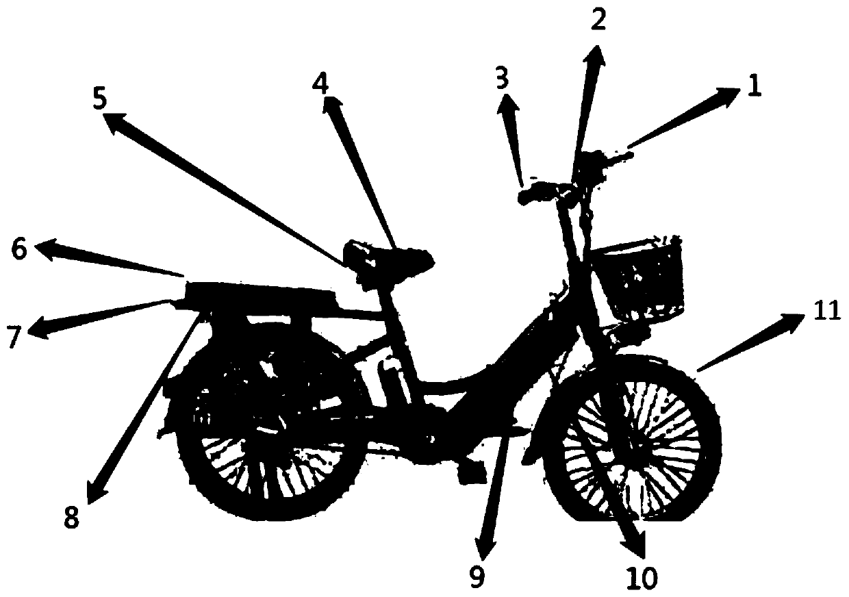 Radar-display integrated electric bicycle backward anti-collision system and prompting method