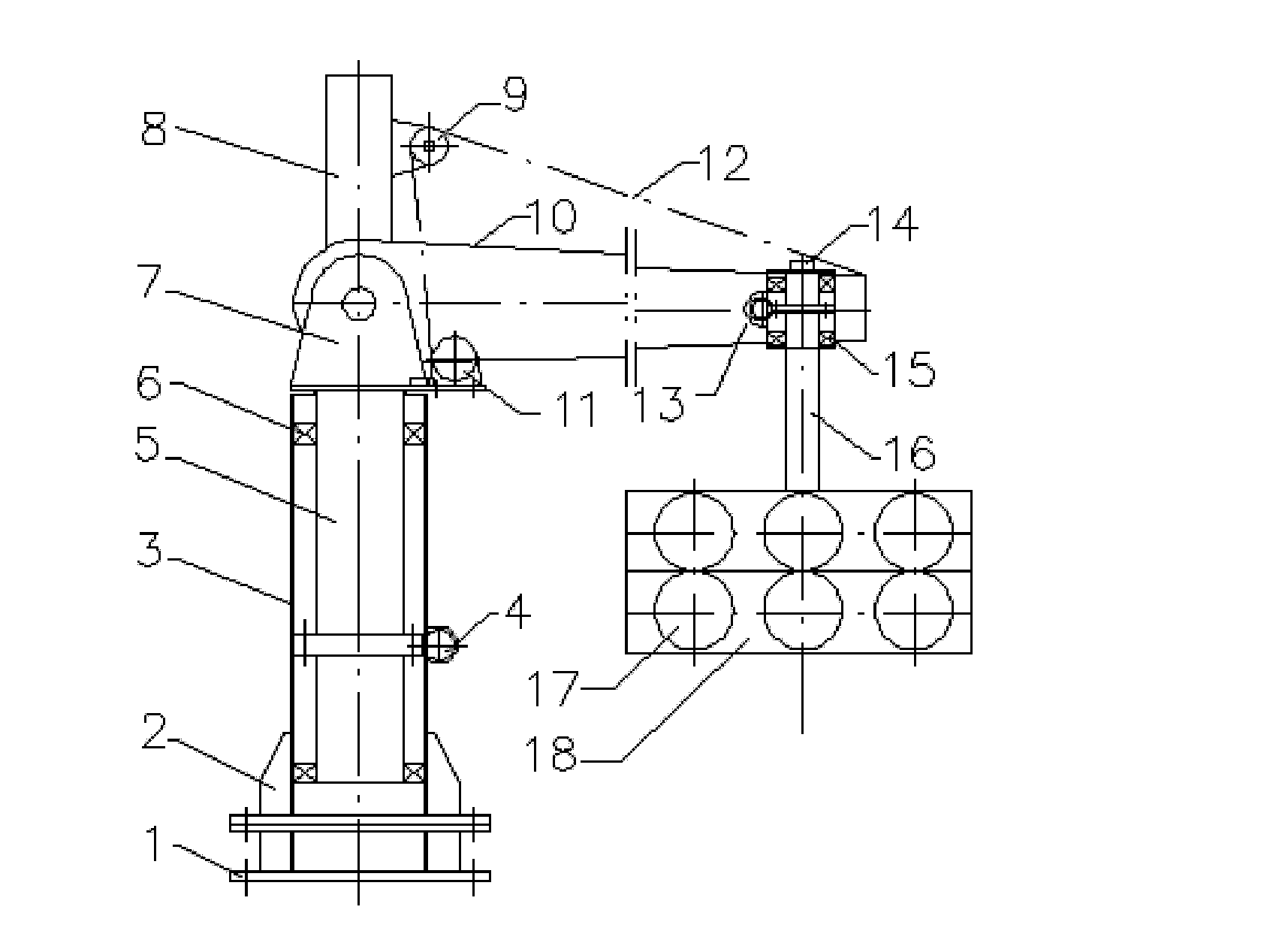 Sea surface wind field simulation test device