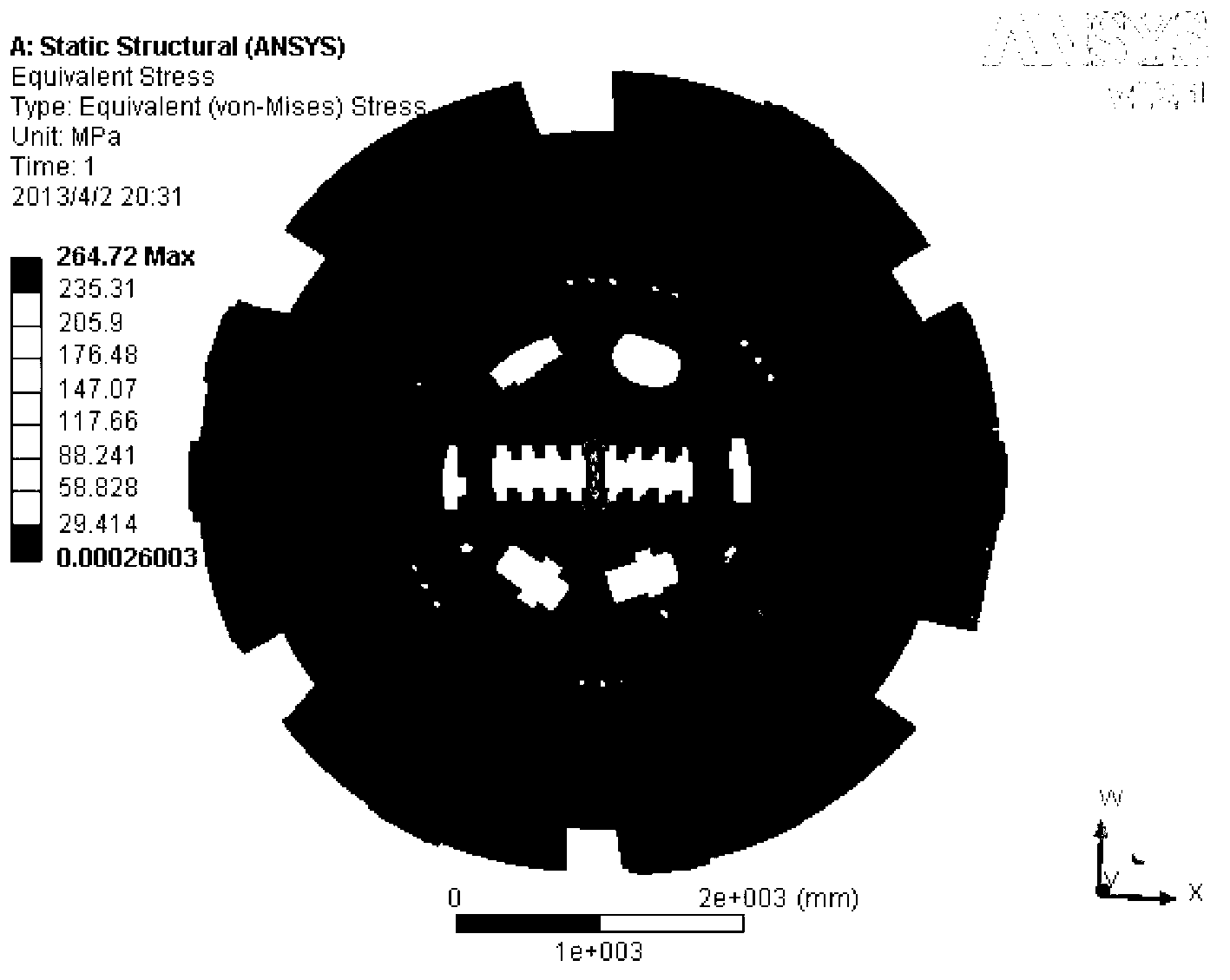 Design method for support ribs of ballast slipping plate of cutter head of full face rock tunnel boring machine