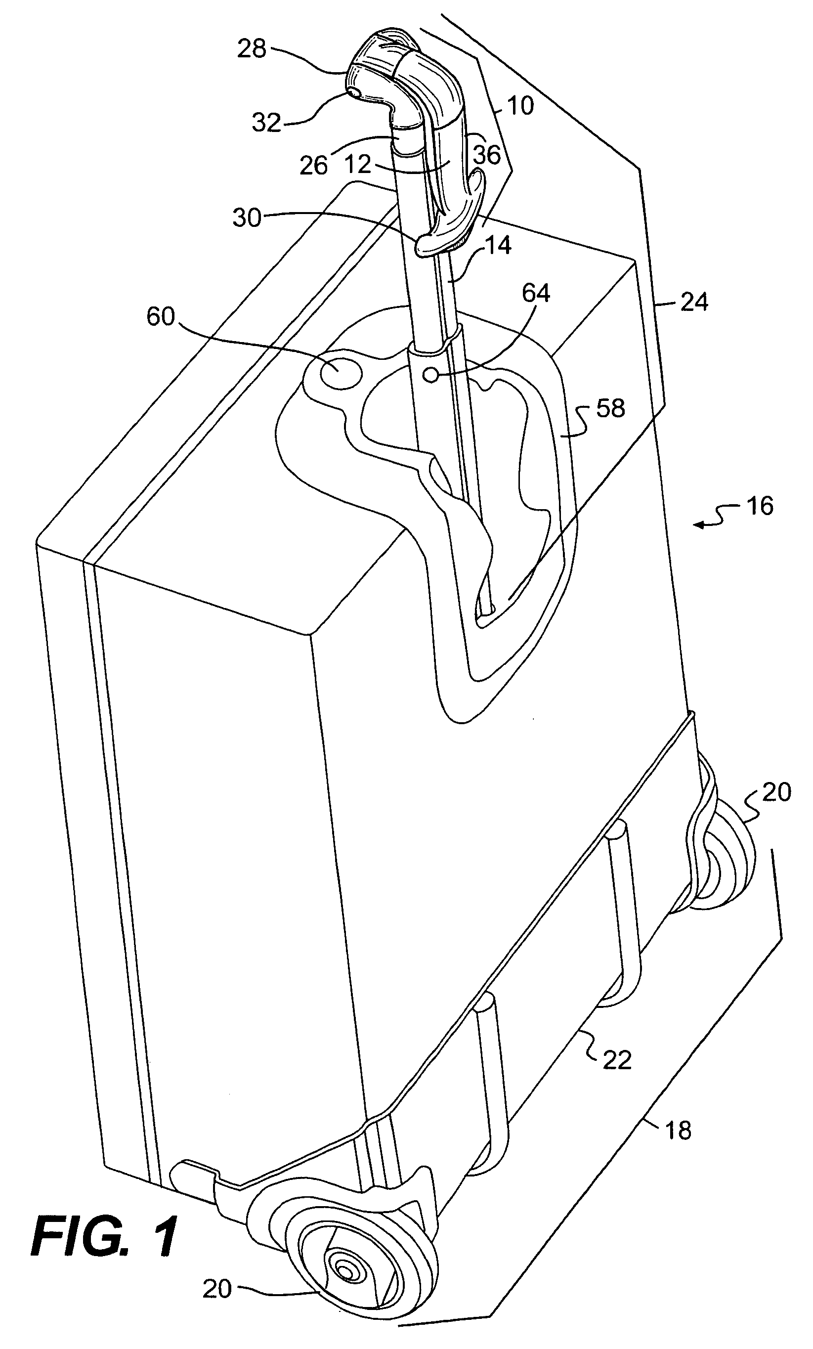 Ergonomic telescoping handle assembly for wheeled luggage