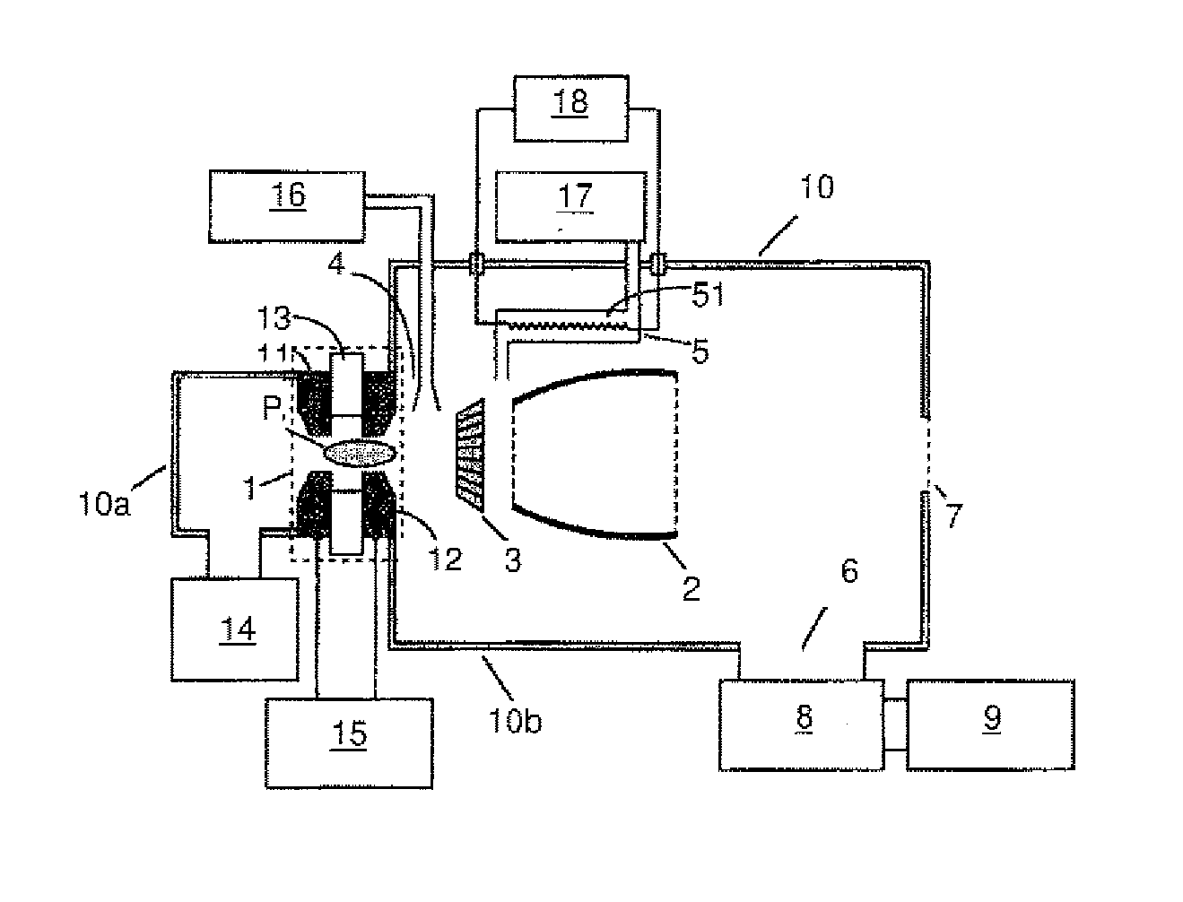 Device for producing extreme UV radiation