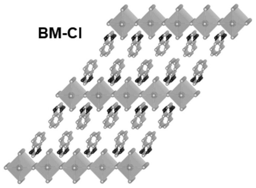 Benzimidazole cationic two-dimensional perovskite material as well as preparation method and application thereof