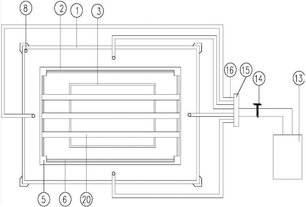 Stability test device for foundation pit bottom containing confined water layer