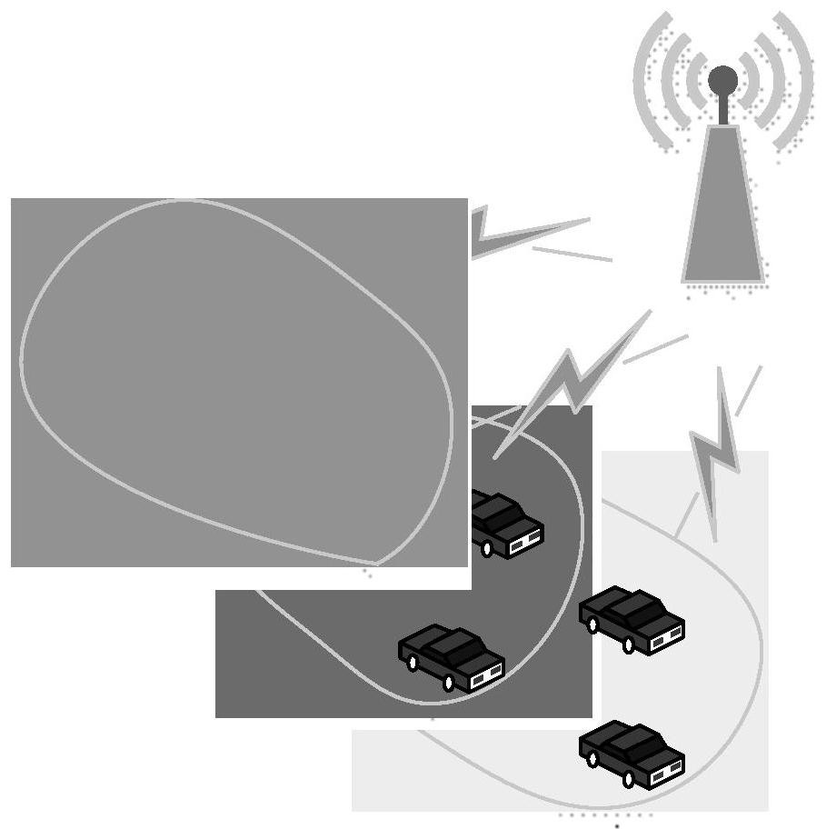 Overlapped organization cooperation control method based on vehicle fog calculation architecture