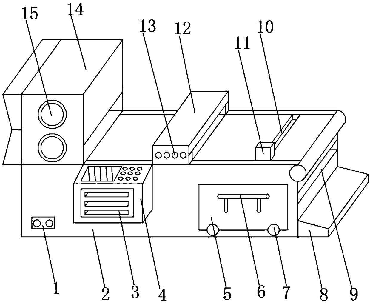 Coating composite fabric processing device