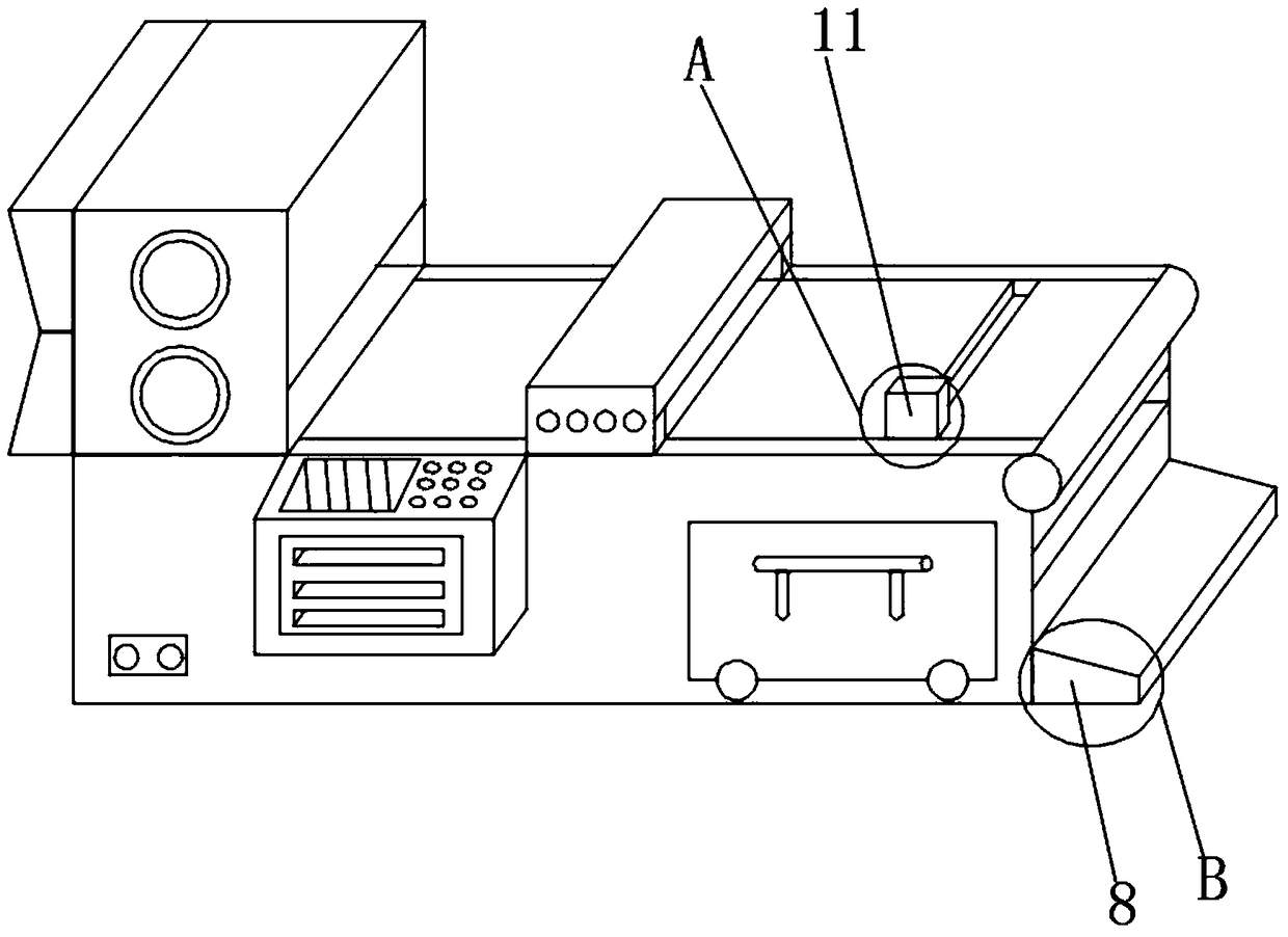 Coating composite fabric processing device