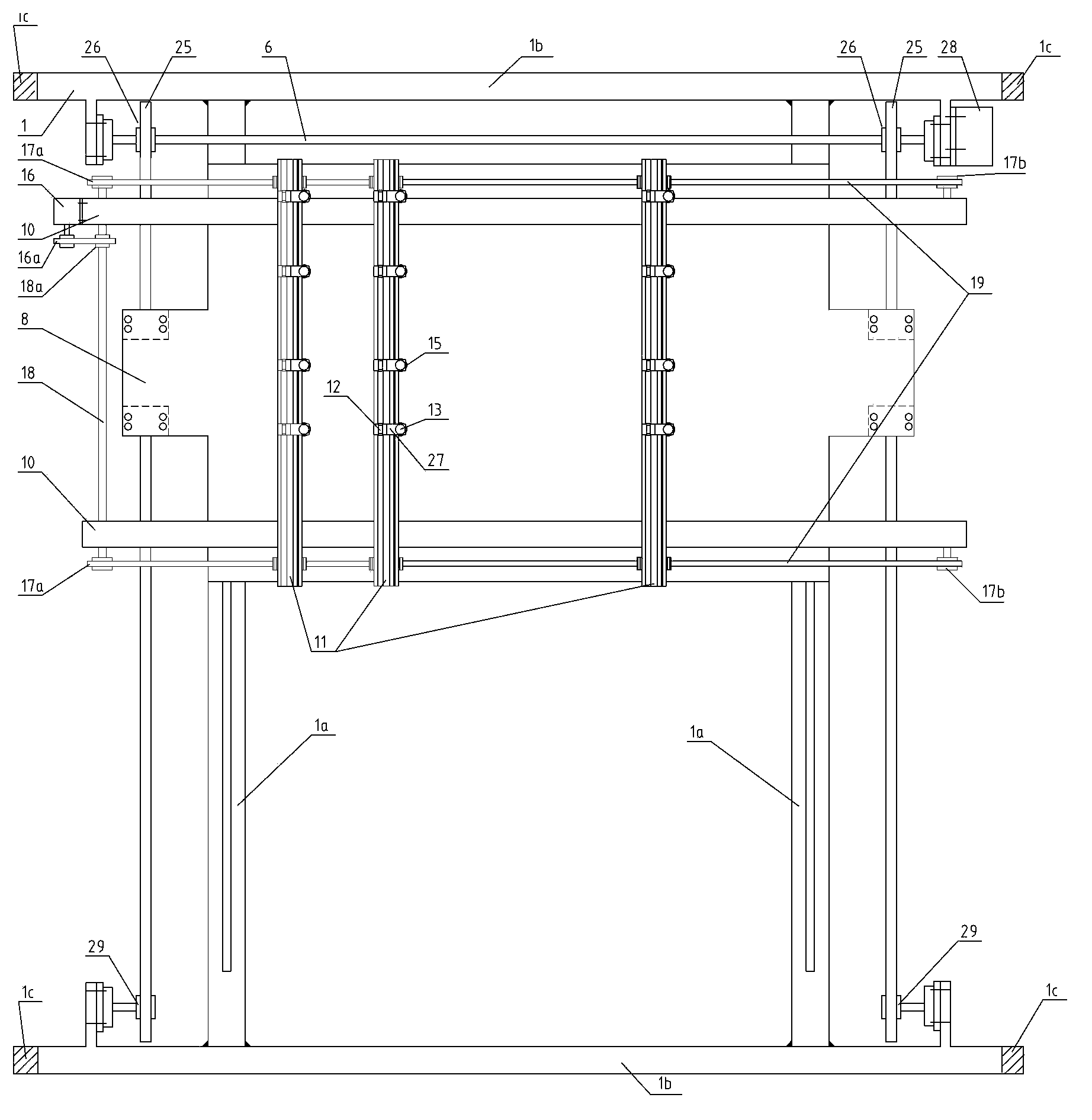 Reinforcing steel bar movement conveying mechanism of welding machine of mesh