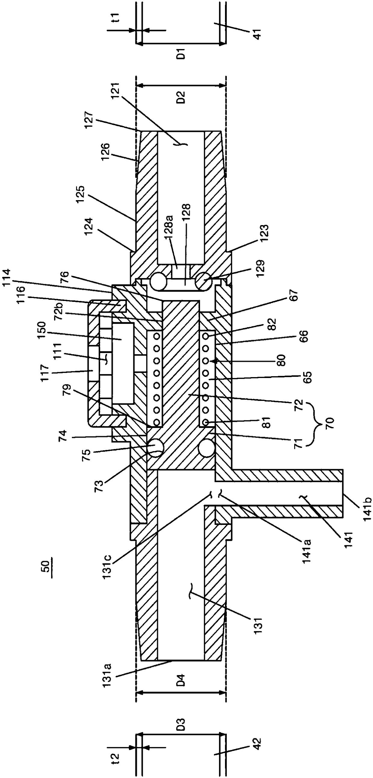 Tire with self-inflation device