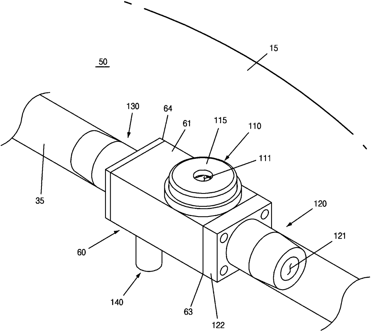 Tire with self-inflation device