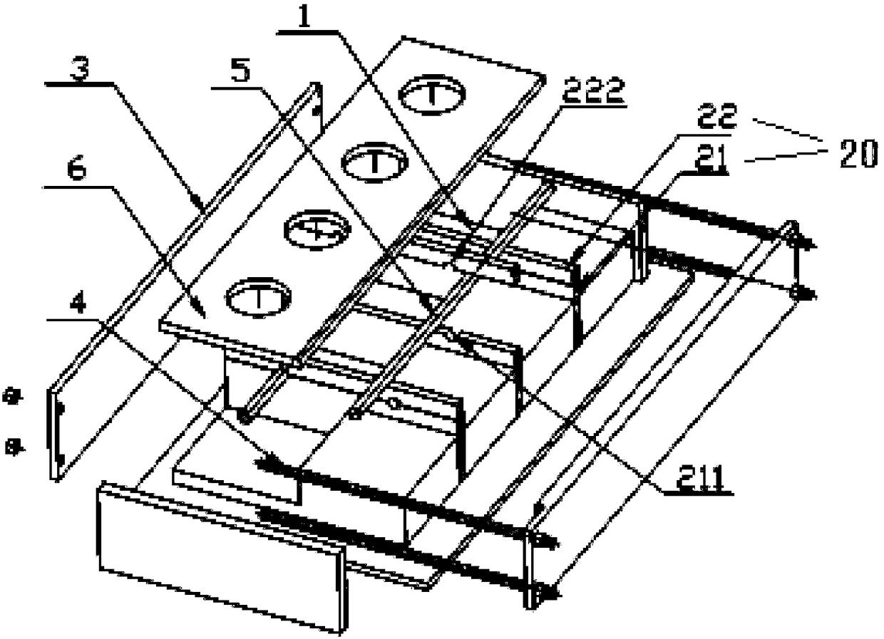 Core box and method for producing integrated sand cores