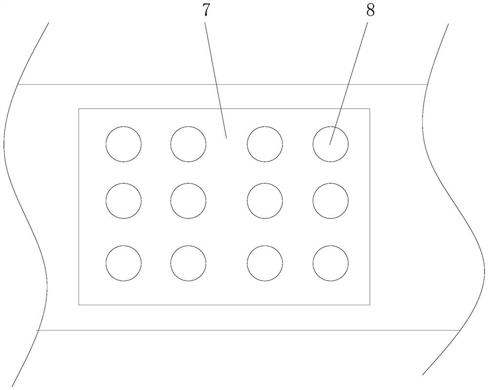 Center island type slope supporting device for foundation engineering construction