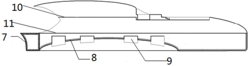 Low-noise separation type underwater sightseeing three-body yacht