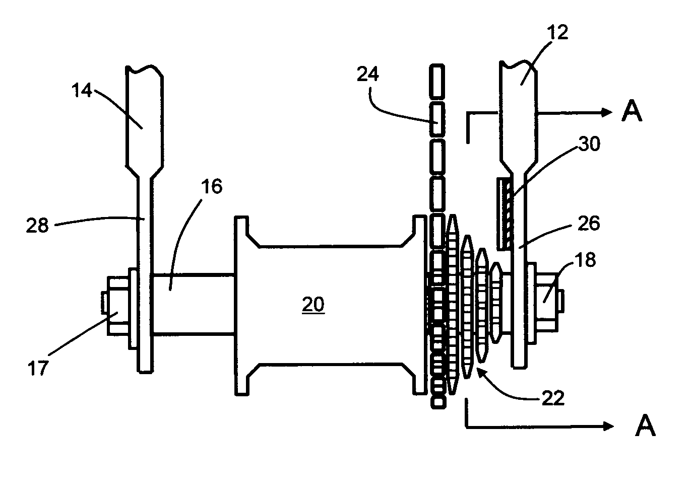 Bicycle power meter with frame mounted sensor