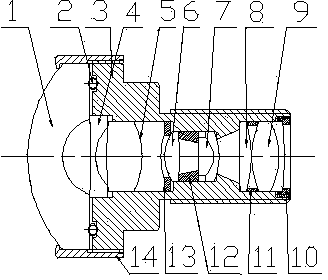 5 mega-pixel micro camera lens with large target surface