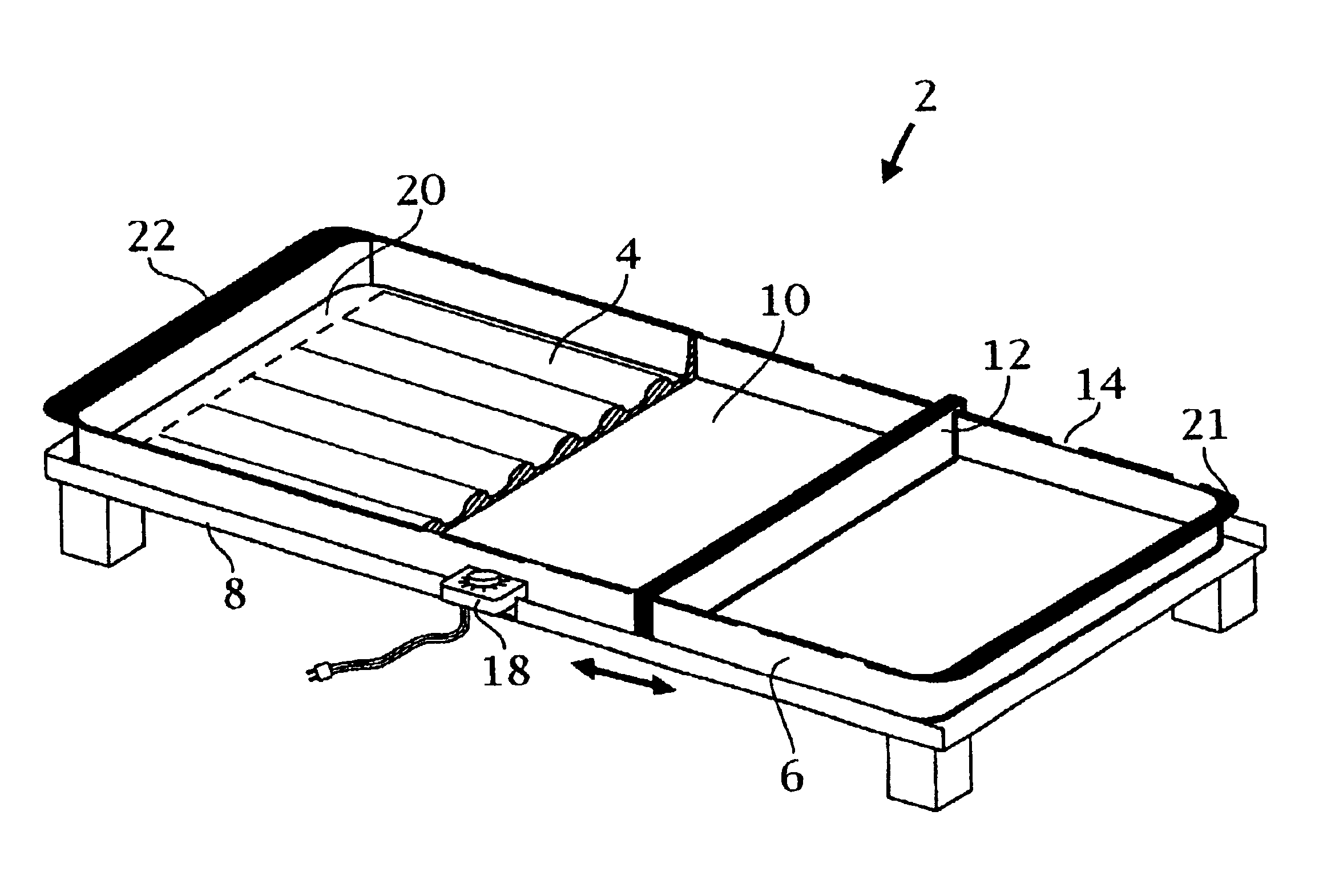 Electric grill with food divider