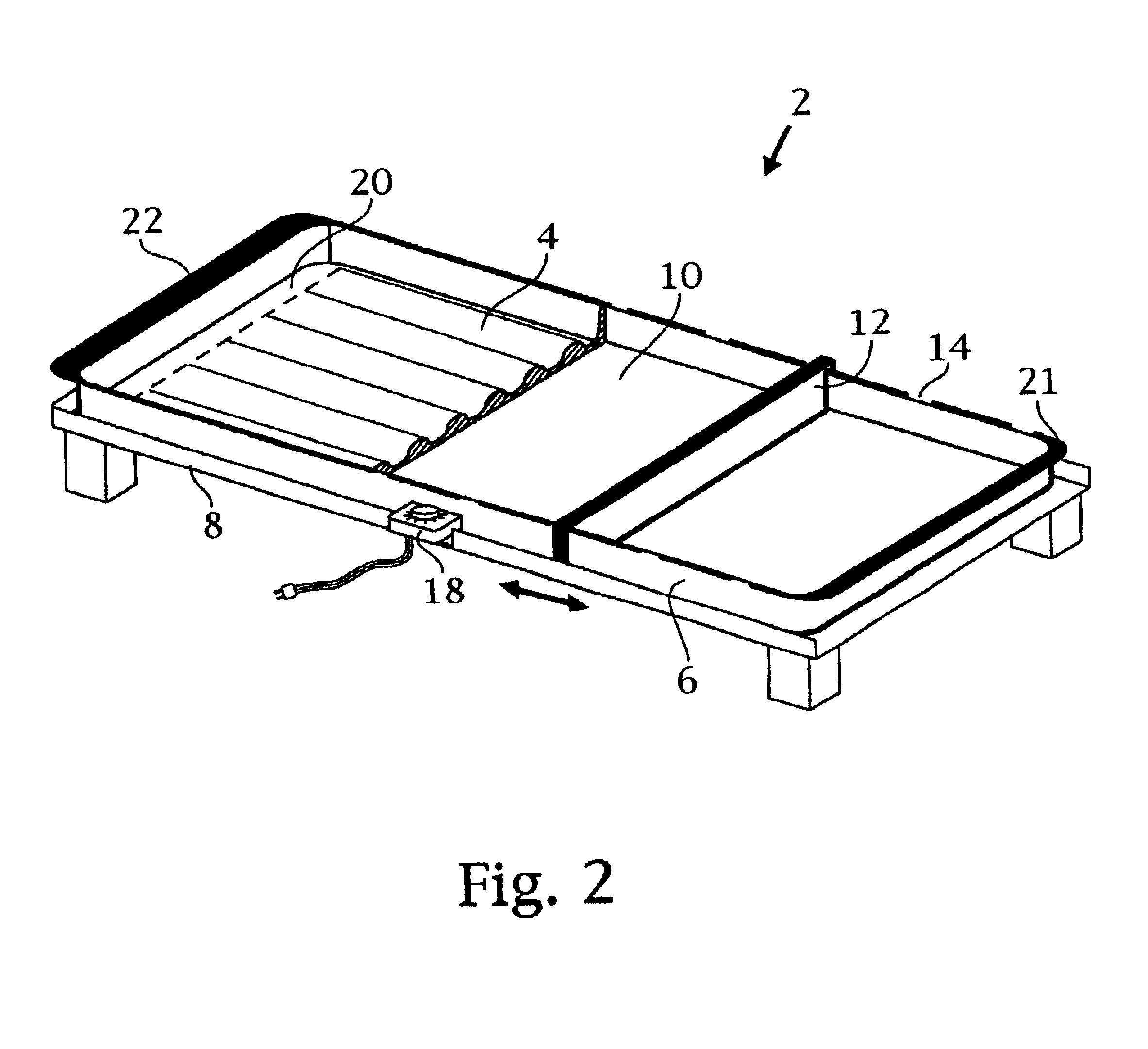 Electric grill with food divider