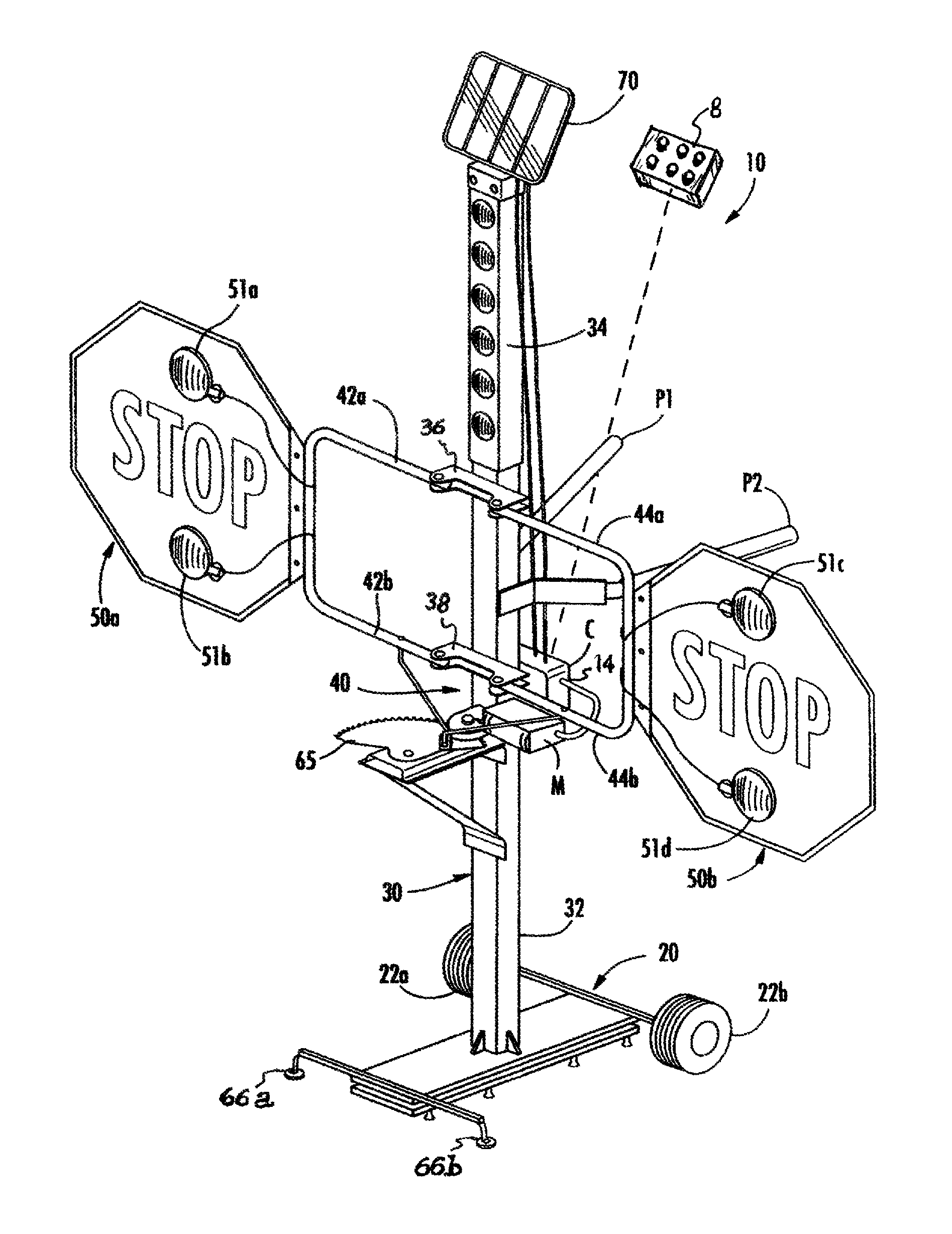 Portable electro-mechanical signal system