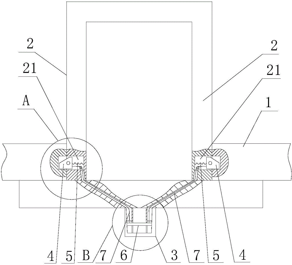 Skidding-out resistance drawer of tool cabinet