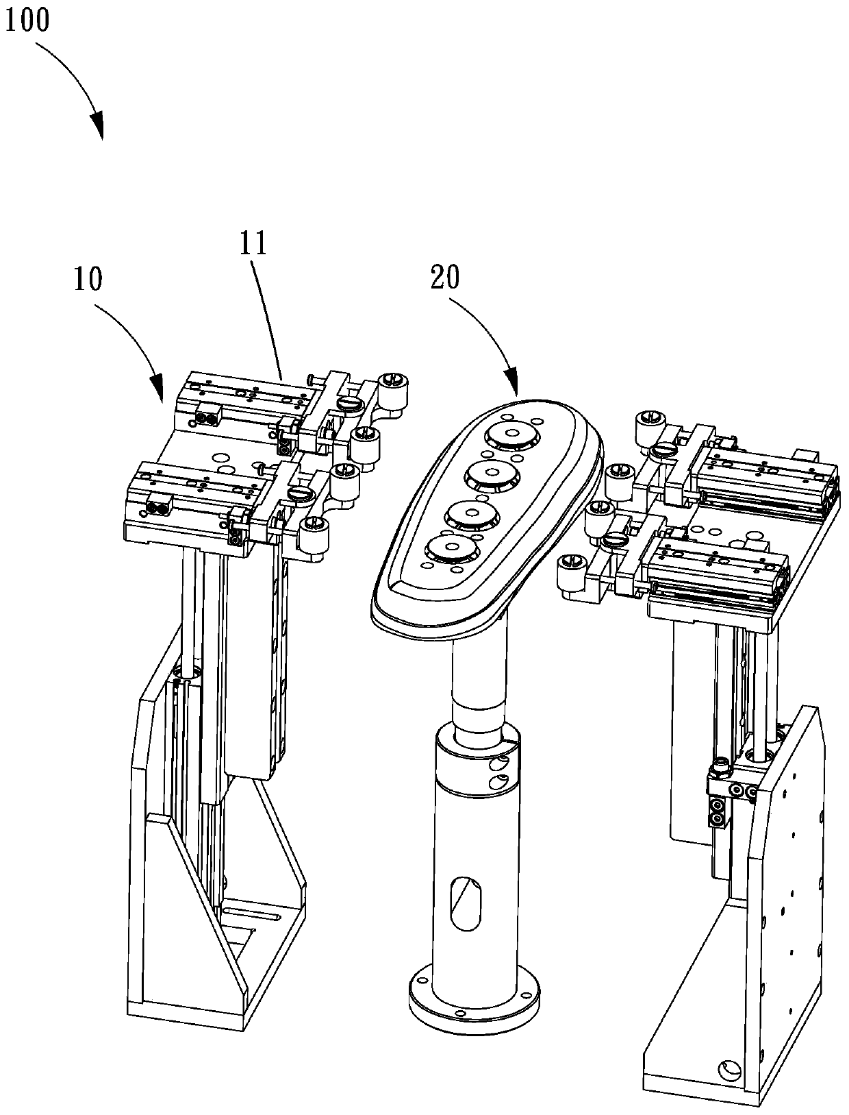 Sole clamping and positioning device