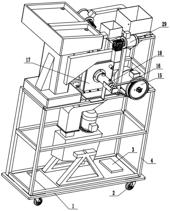 Automatic crushing and stirring equipment for livestock feed