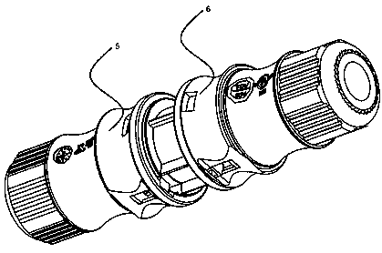 Anti-interference low-loss drop-shaped waterproof connector for power distribution control equipment