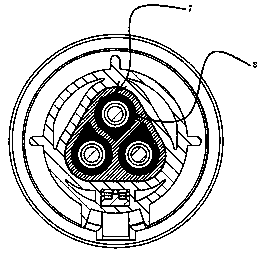 Anti-interference low-loss drop-shaped waterproof connector for power distribution control equipment