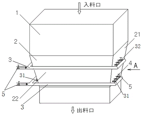 A steam cleaning device for mixing tank of sintering machine