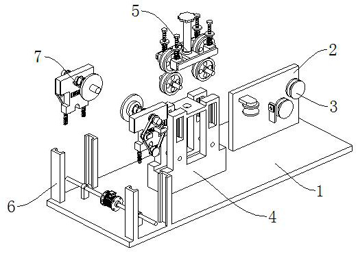 Straightening and winding device applied to tire bead wire production