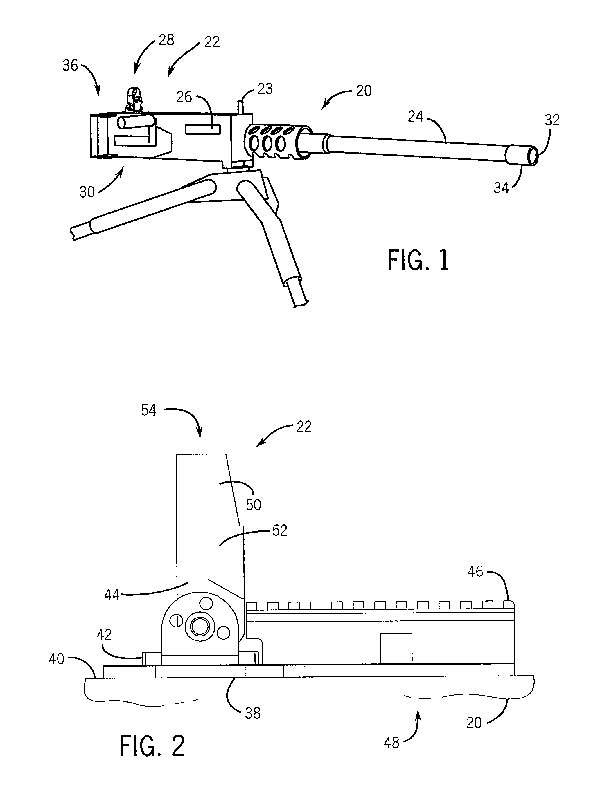 Multiple sight gun sight assembly