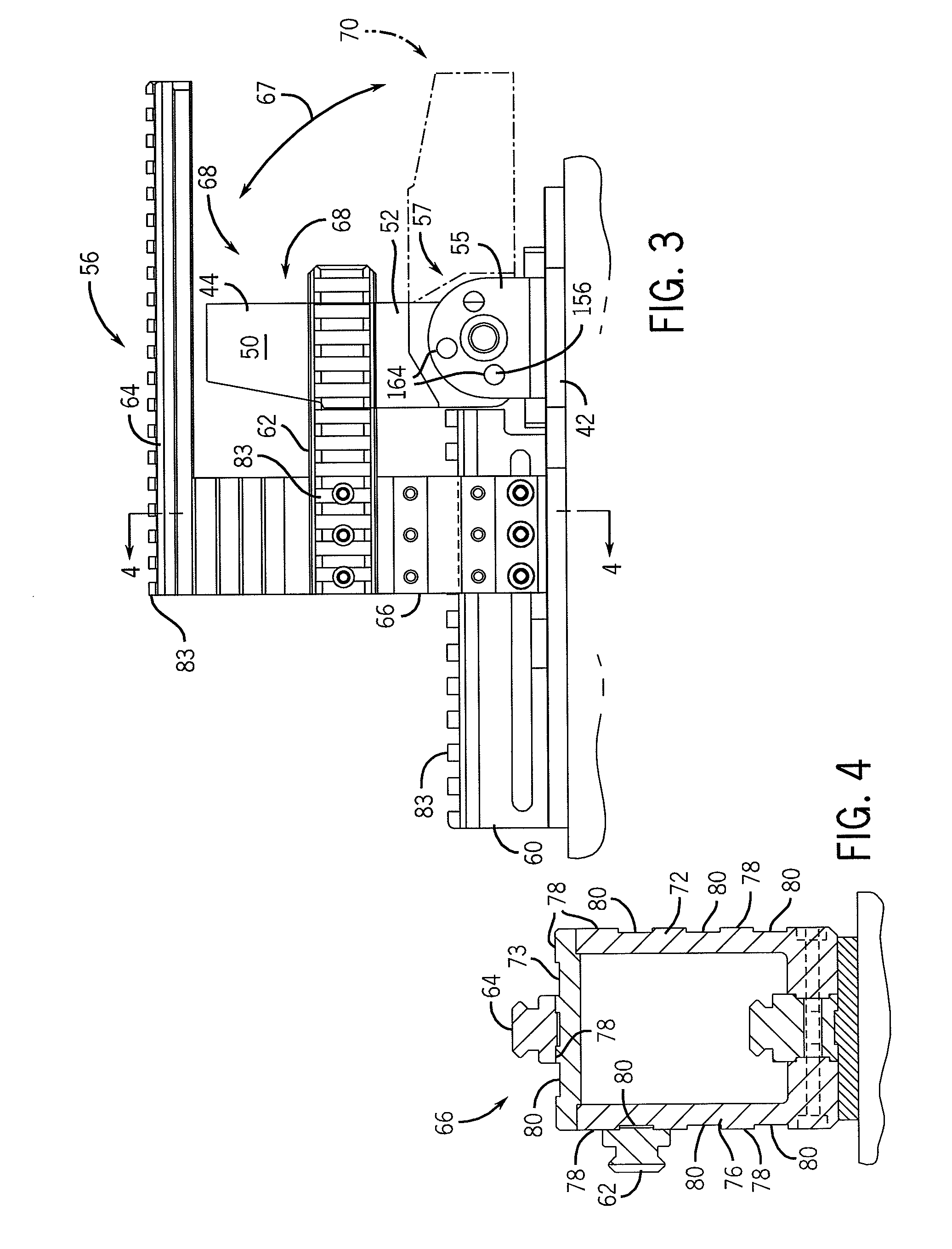 Multiple sight gun sight assembly