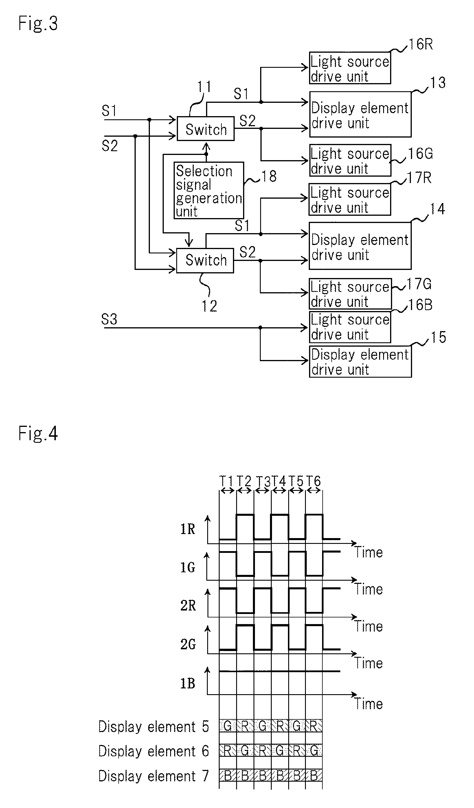 Projector spatially modulating incident light to display images of different colors