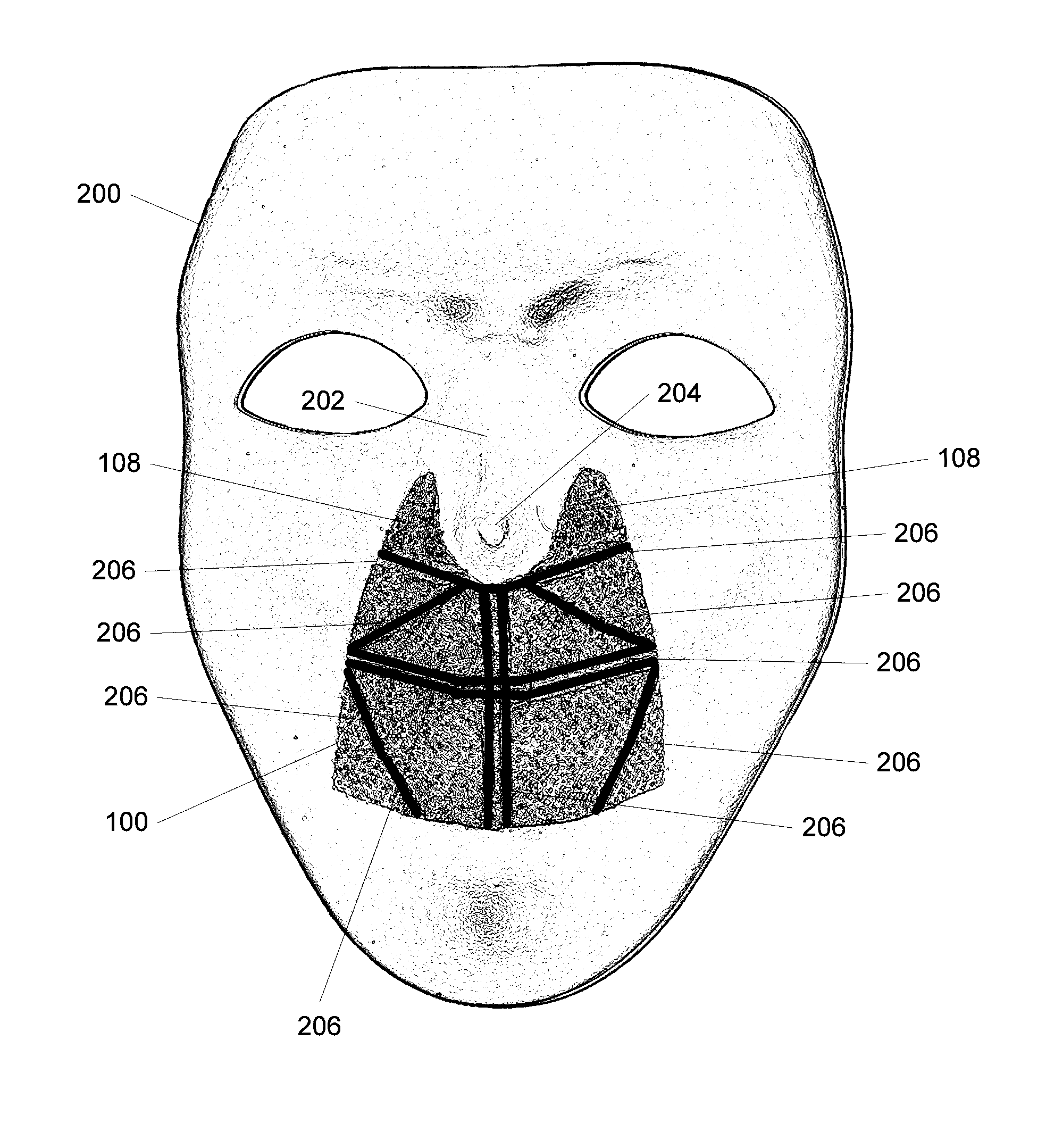 Draping particulate filter for the nostrils and mouth and method of manufacture thereof