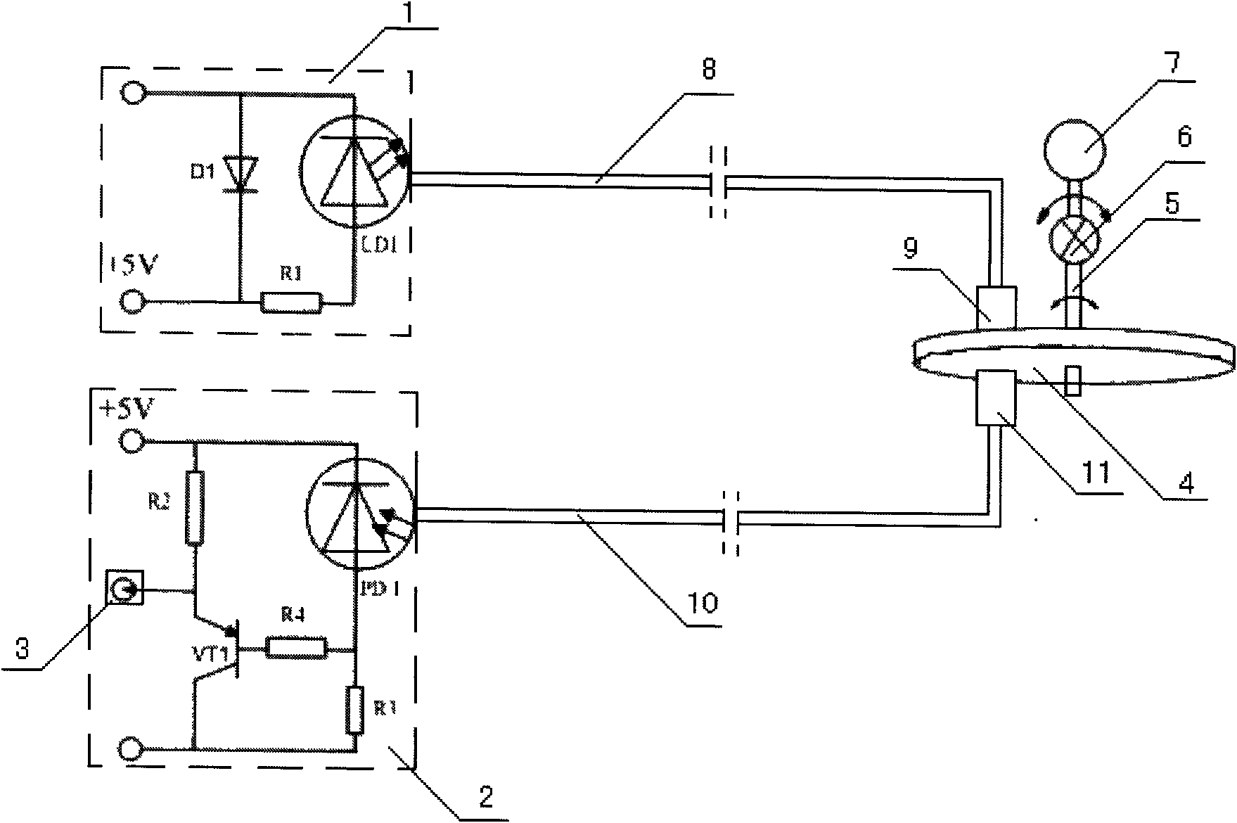 Laser-single mode fiber remote signaling signal sampling device