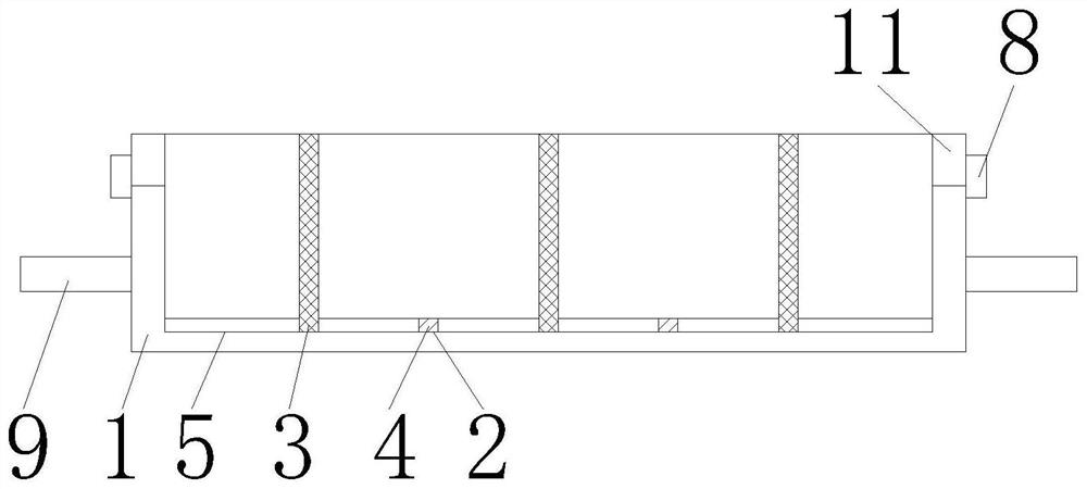 A sidewalk cement brick forming device for reprocessing raw materials