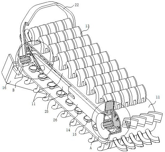 Ditching and soil loosening integrated equipment for land consolidation