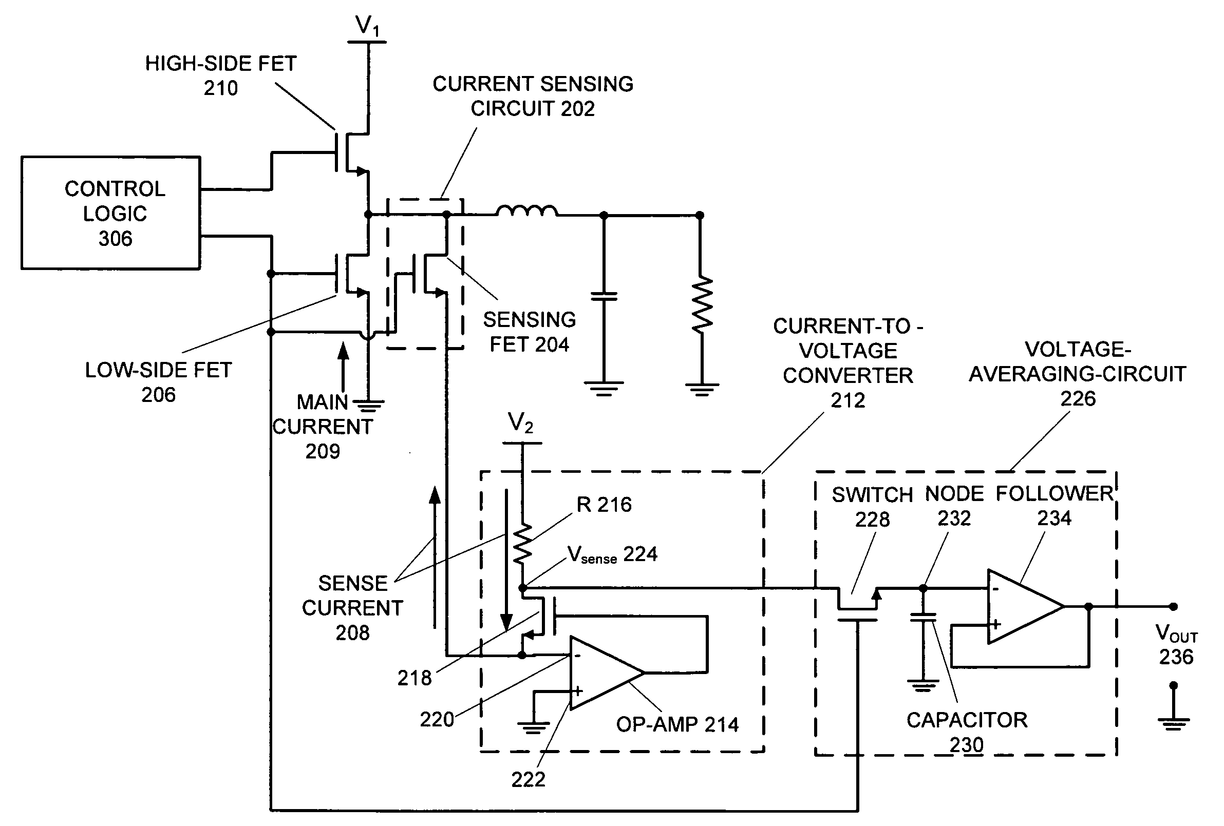 Method and apparatus for measuring the output current of a switching regulator