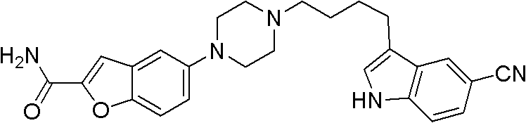 Synthesis method for antidepressant drug vilazodone