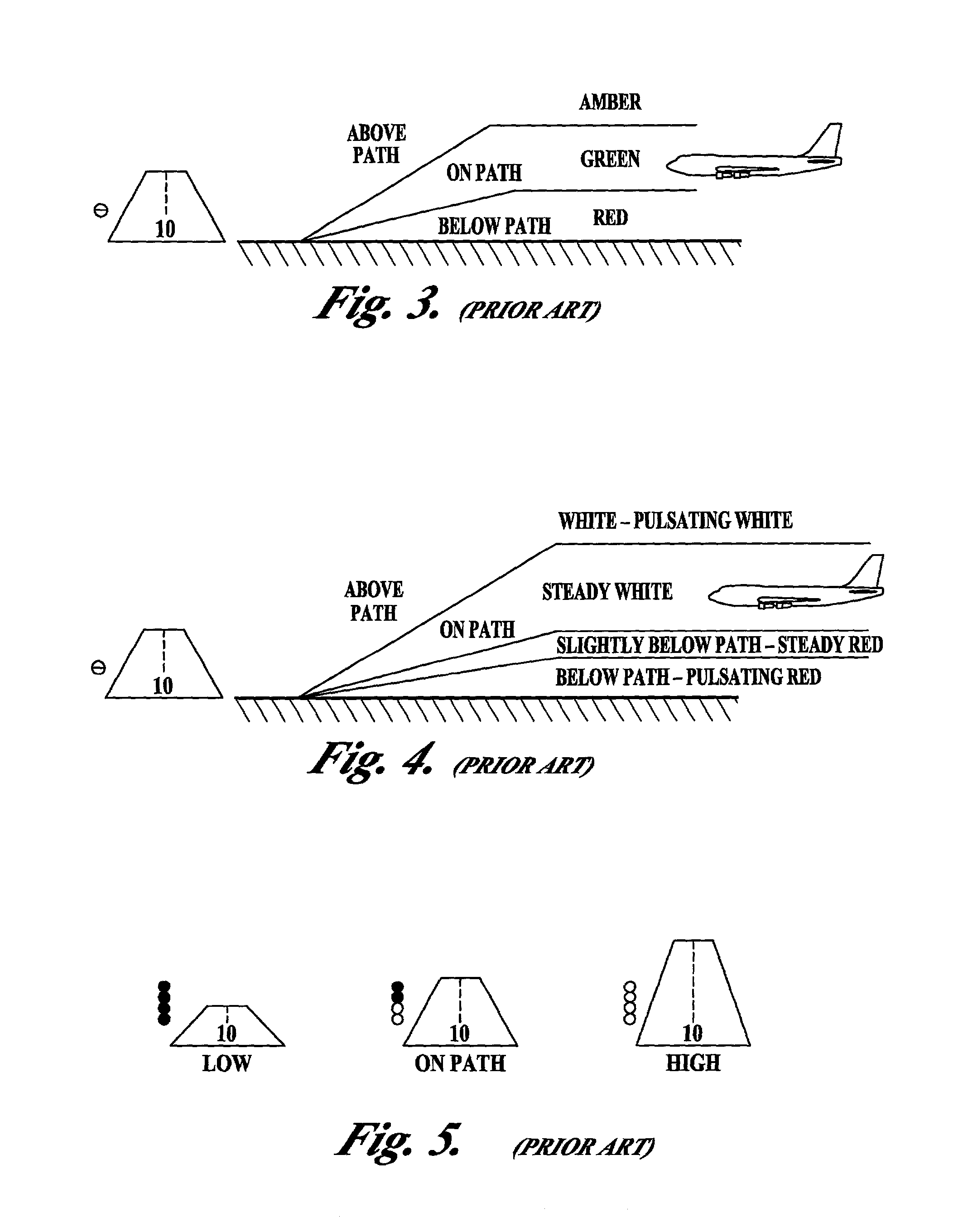 Simulated visual glideslope indicator on aircraft display