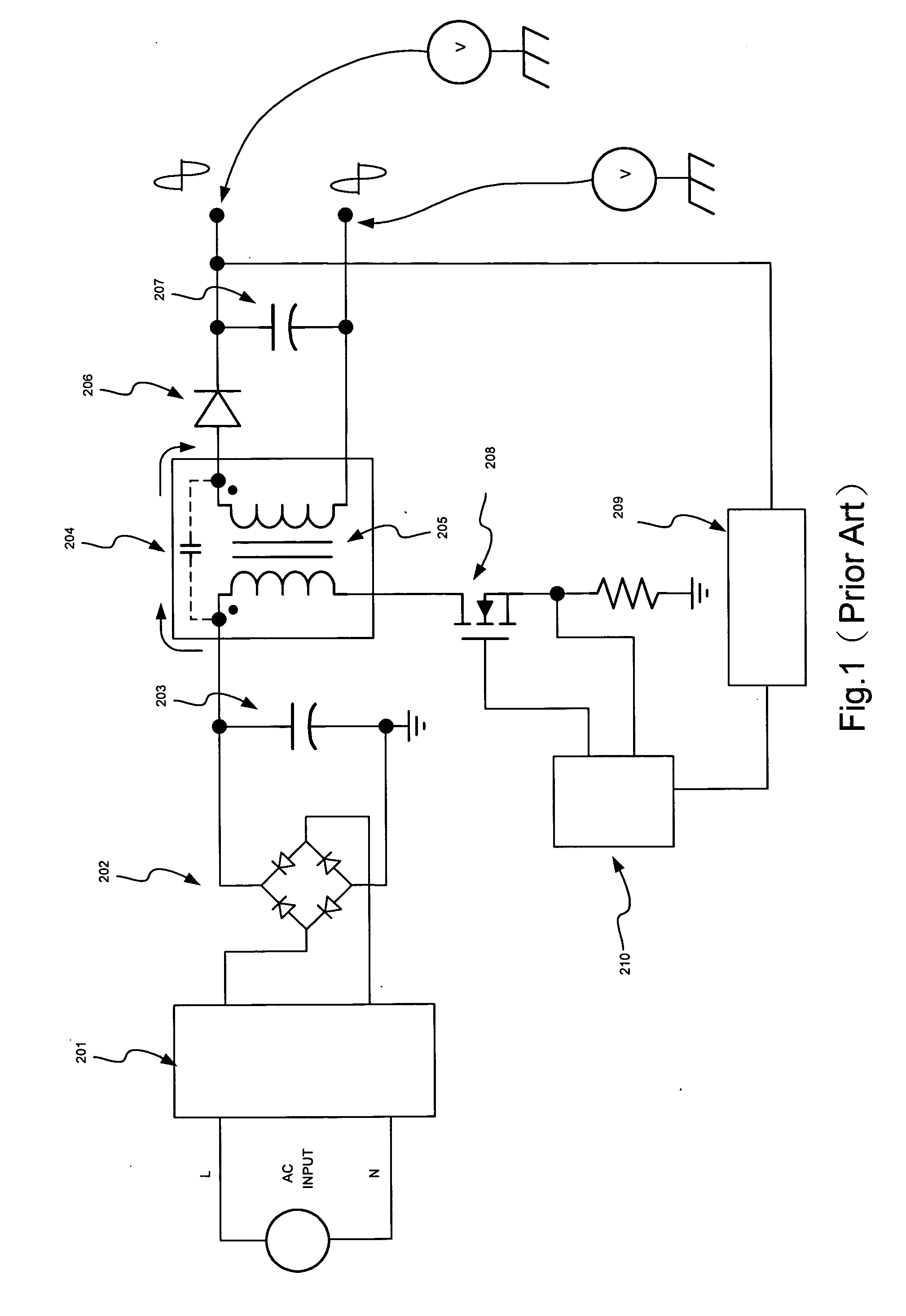 Switching power supply capable of reducing low-frequency secondary-side common-mode voltage