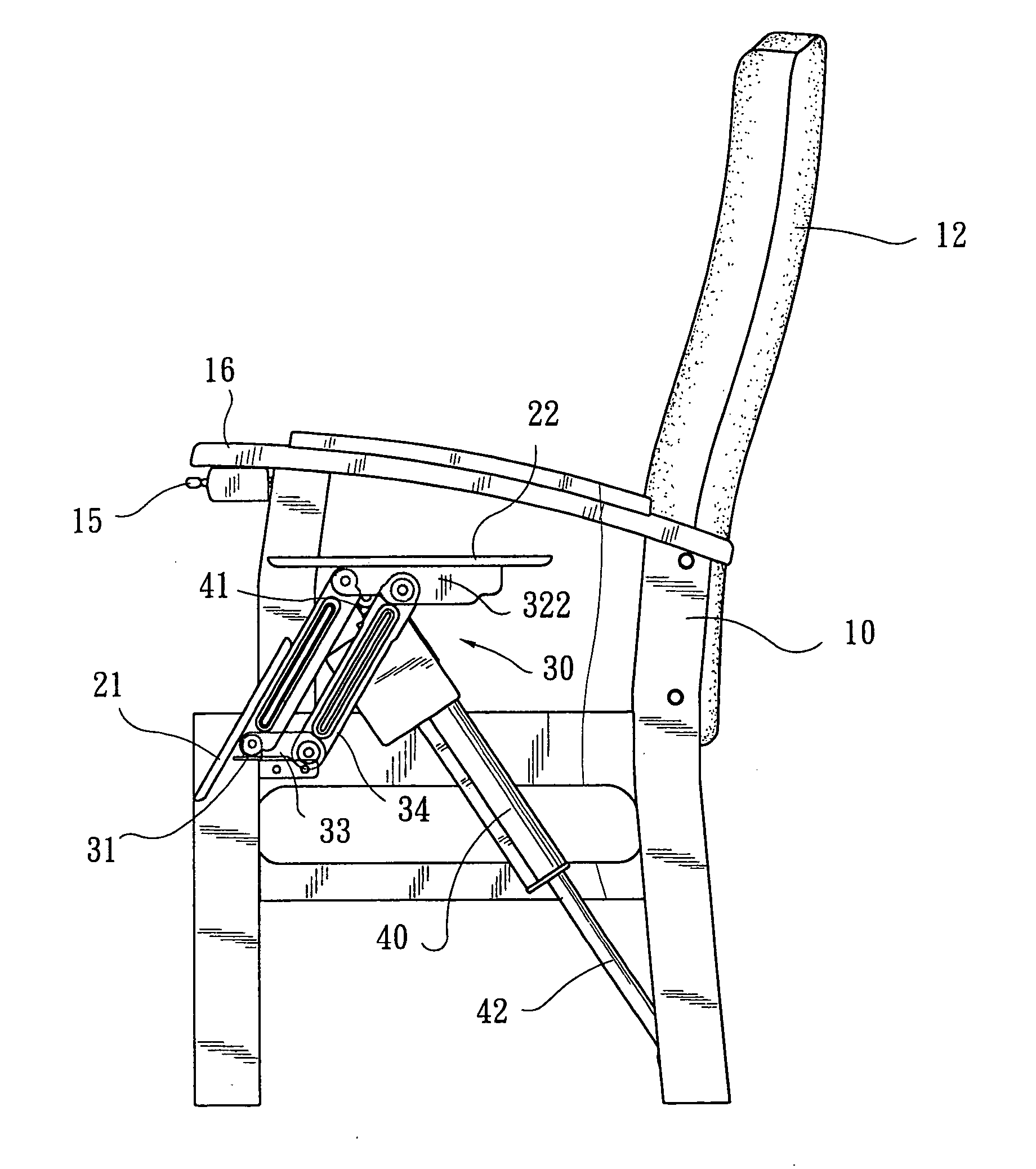 Seat elevating mechanism for chair