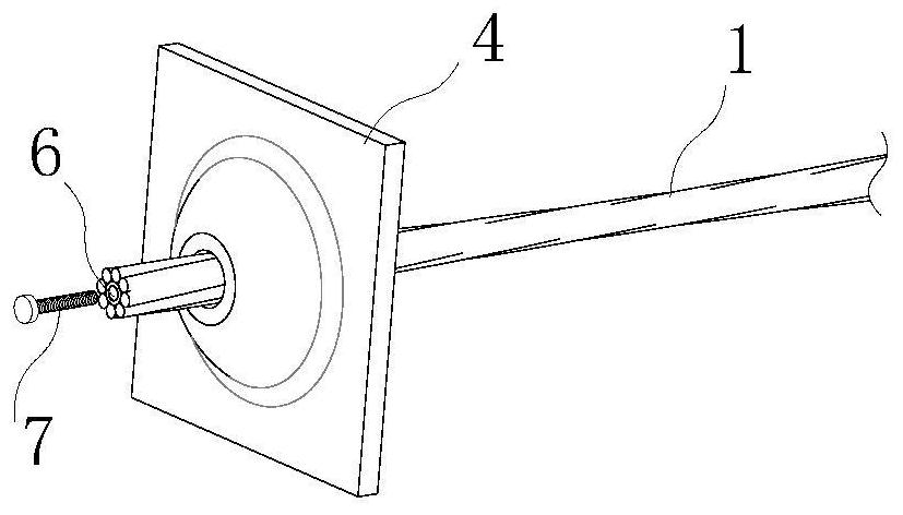 Grouting anchor cable fixed-length anchoring and fixed-length grouting anchoring device and supporting method