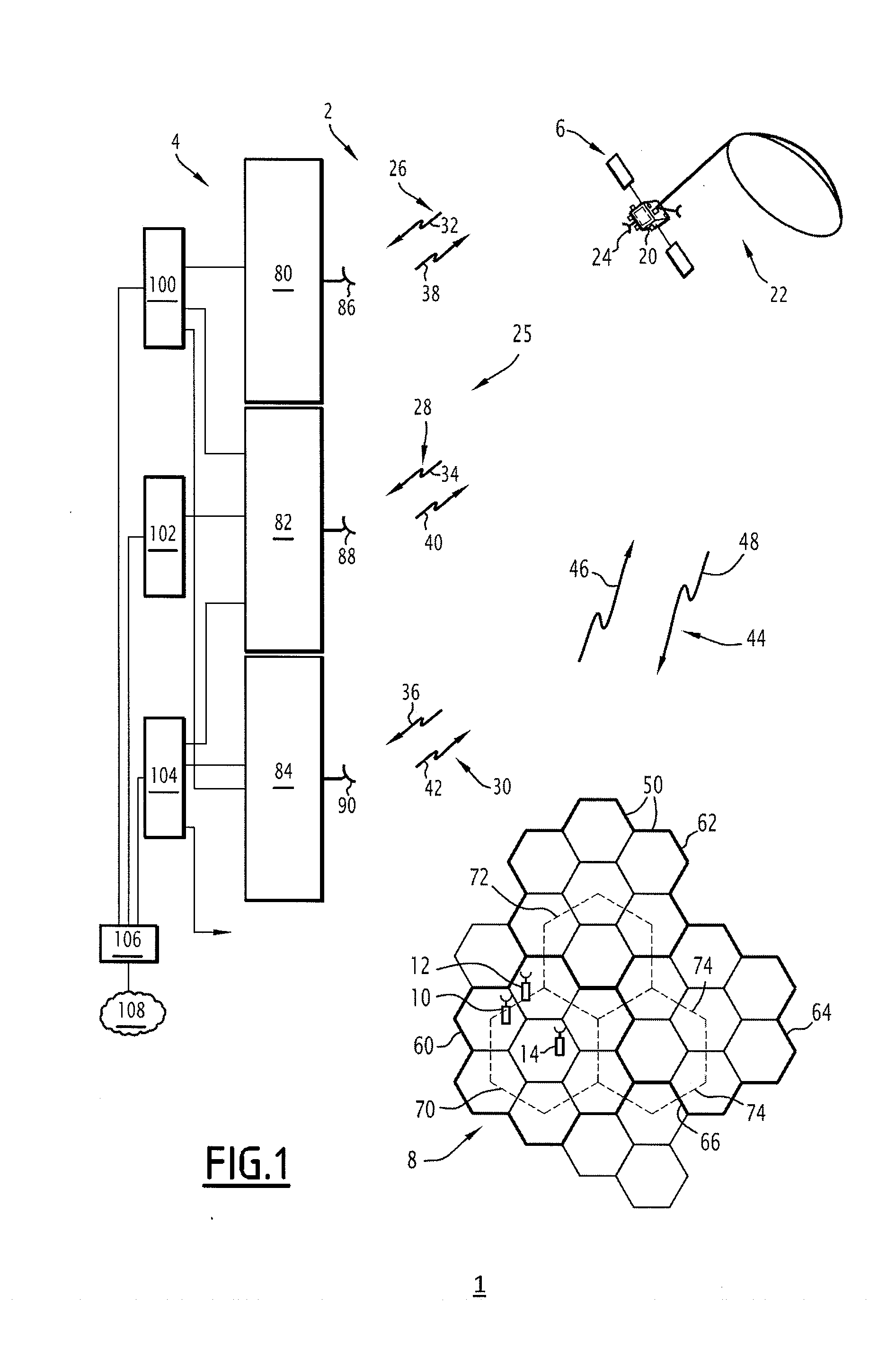 System and method for managing multiple transmission resources of a spatial multi-cell radio-communication system