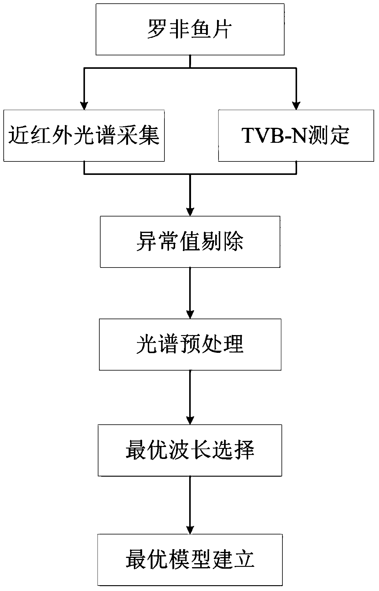 Fillet freshness detection method based on portable near-infrared spectrometer