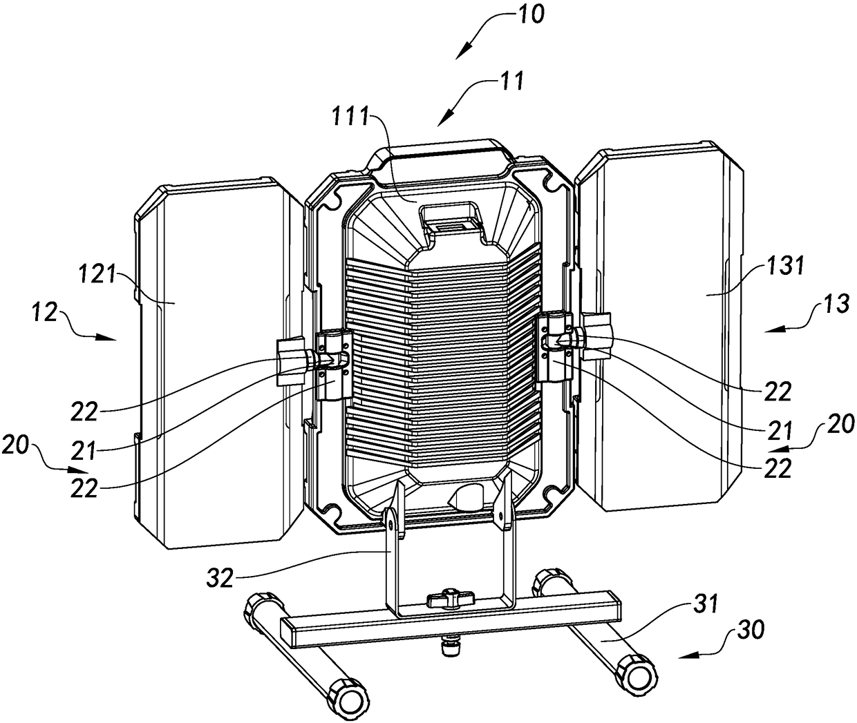 Adjustable working lamp and light dimming method thereof