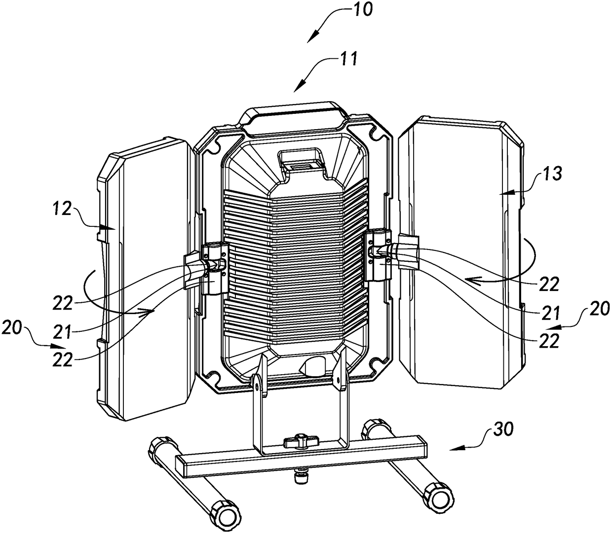 Adjustable working lamp and light dimming method thereof