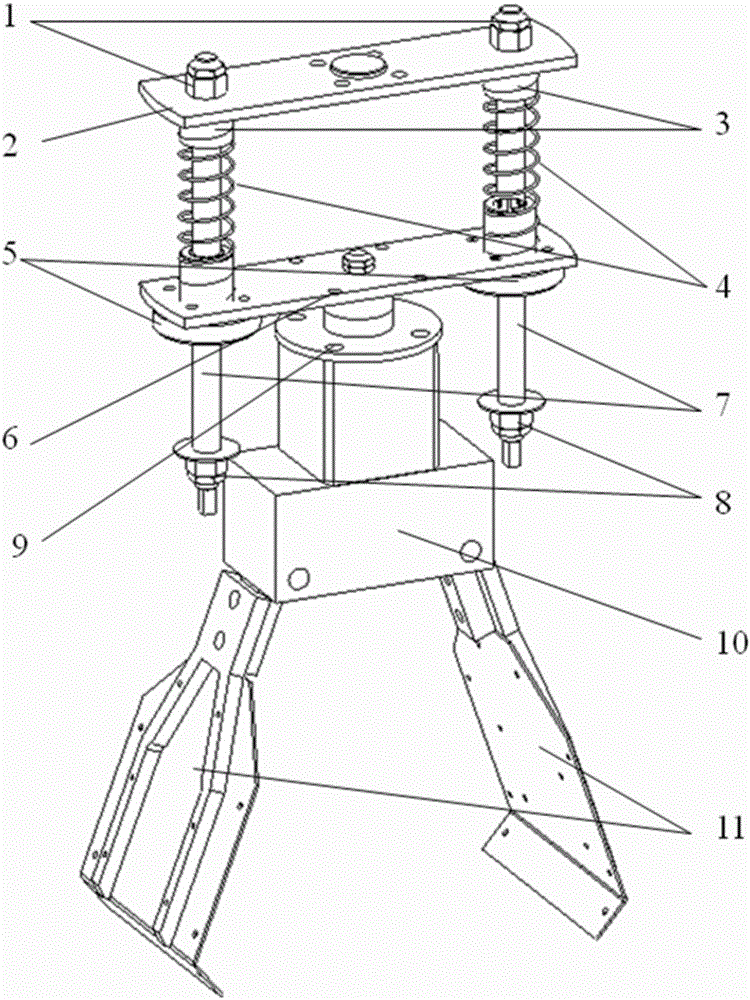 Robot end execution protection mechanism with one-way buffering function